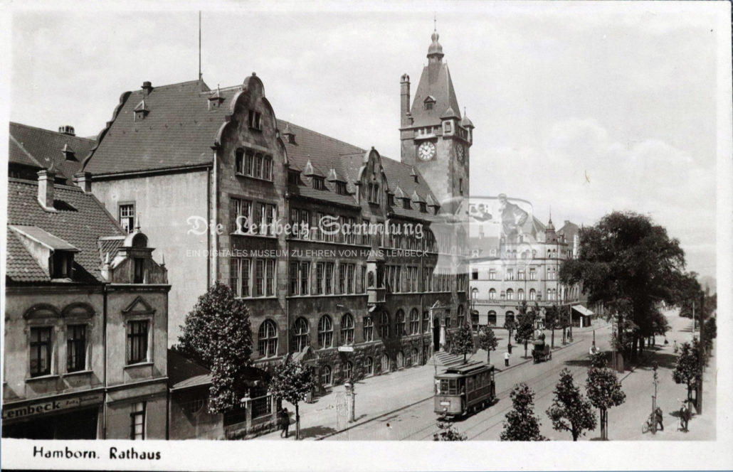 Heimatverein Hamborn Ansicht Rathaus Hamborn auf alter Ansichtskarte